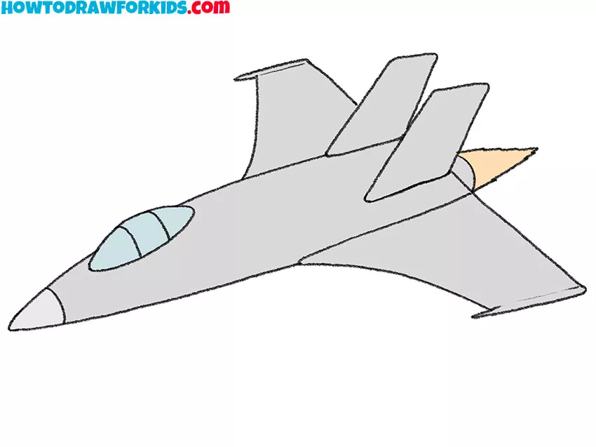 How to draw a fighter jet featured image