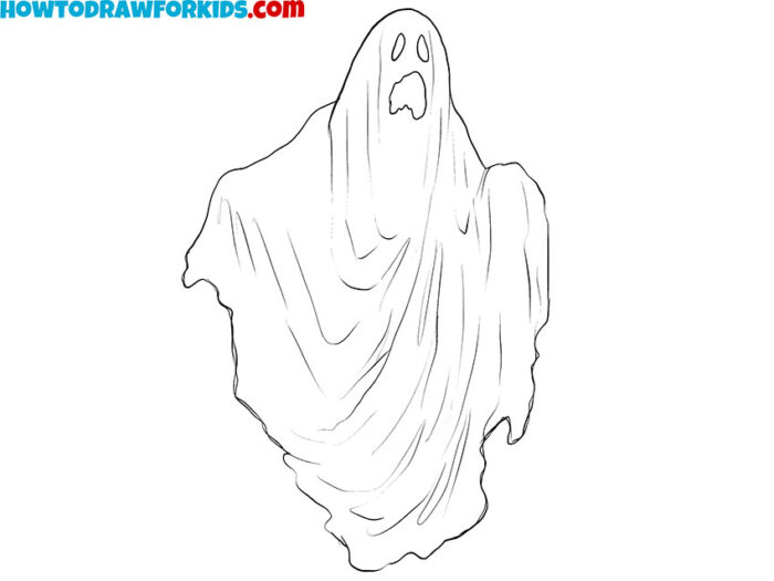 Realistic ghost coloring page