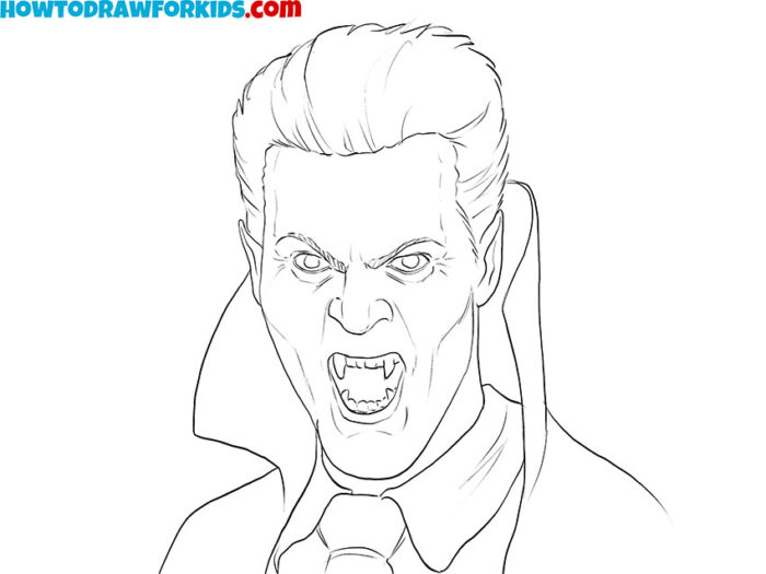Vampire face coloring page