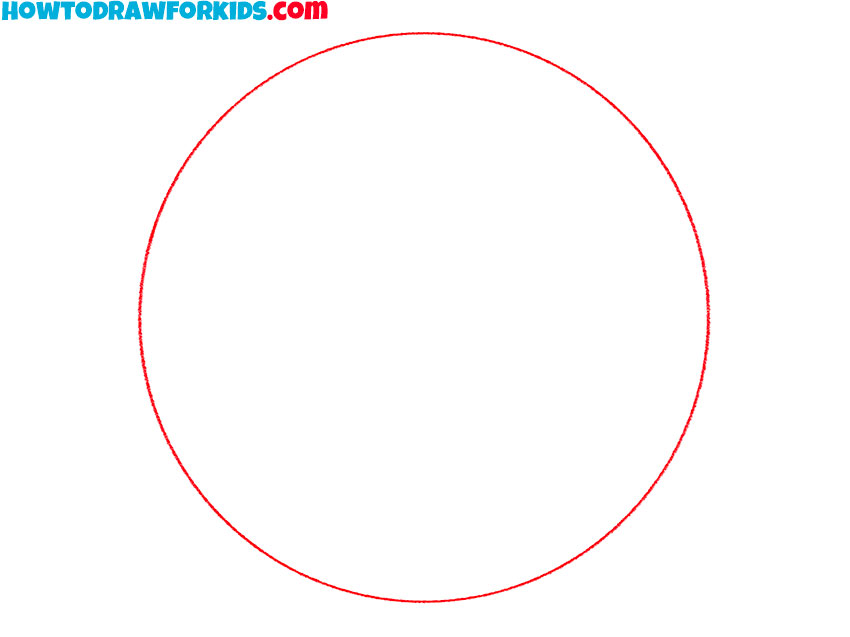 Draw the outer circle of the shield