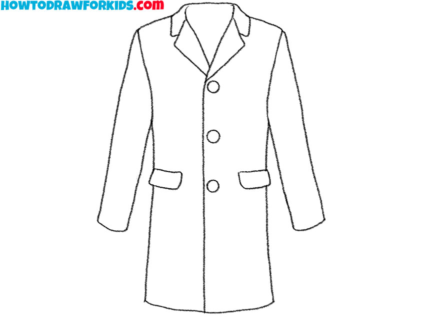 Remove the guidelines from your coat sketch