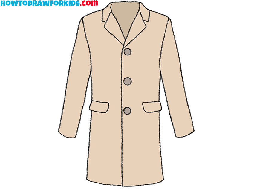 Color the coat drawing
