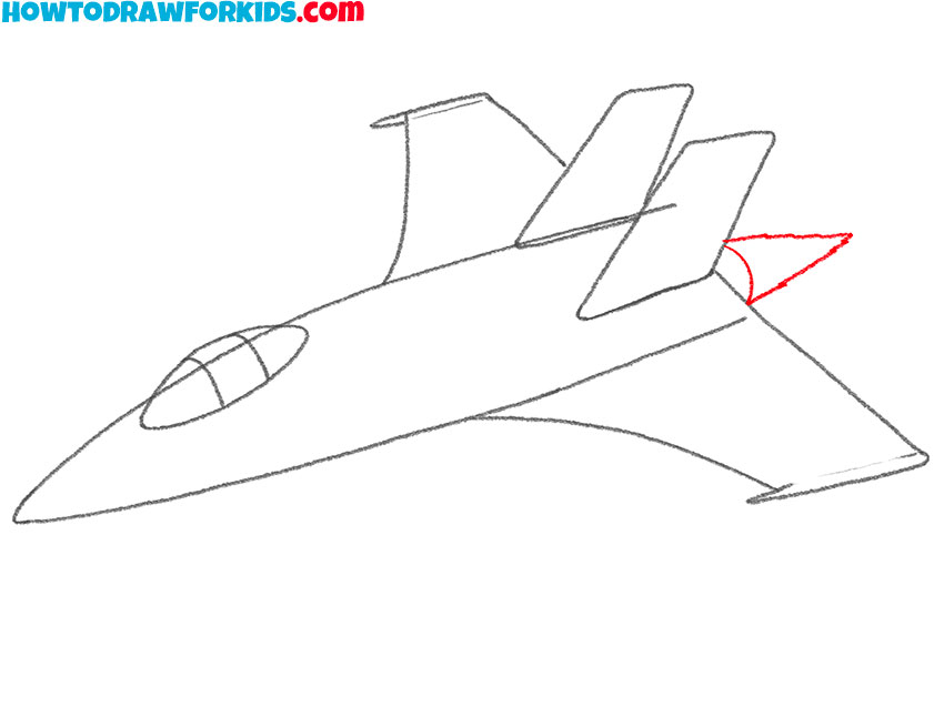 Draw the remaining elements of the plane