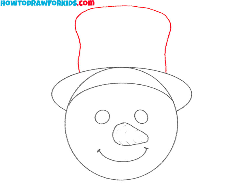 Draw the rest of the hat