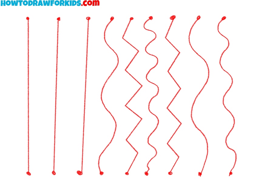Training in drawing straight and curved lines