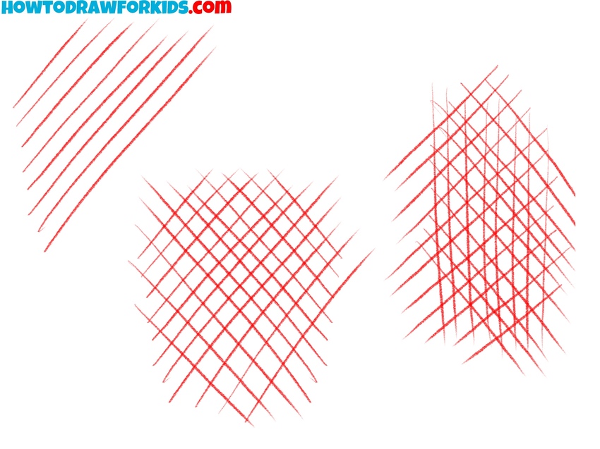 Trining in drawing lines and hatching