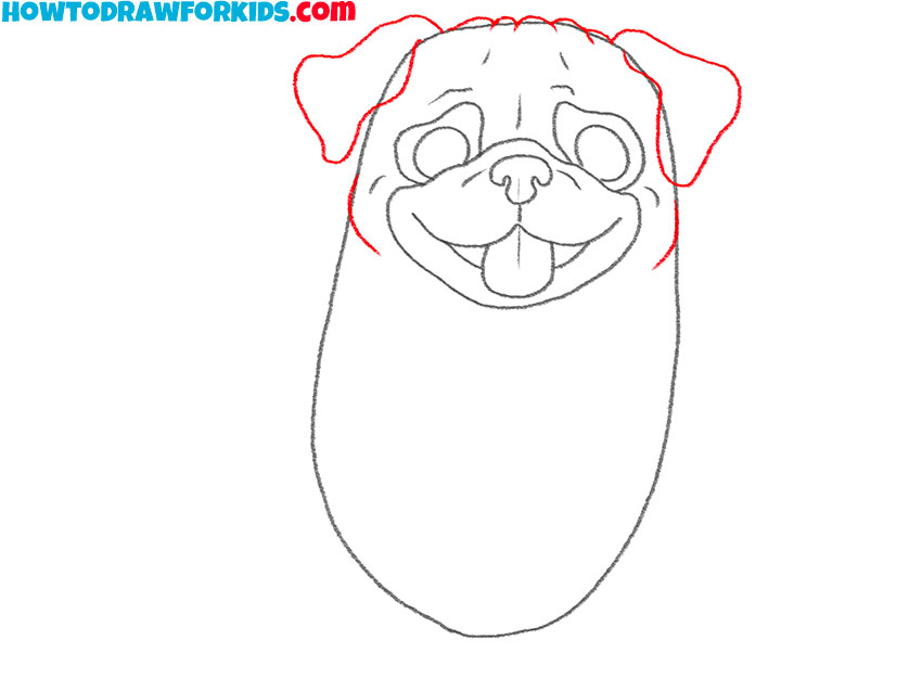 how to draw a pug cartoon
