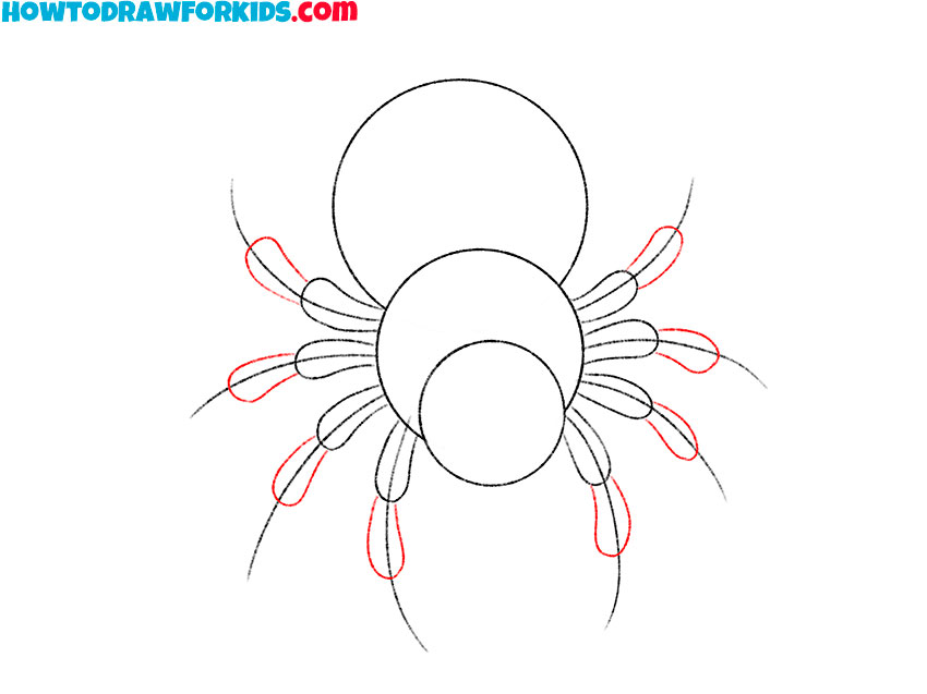 how to draw a tarantula step by step easy