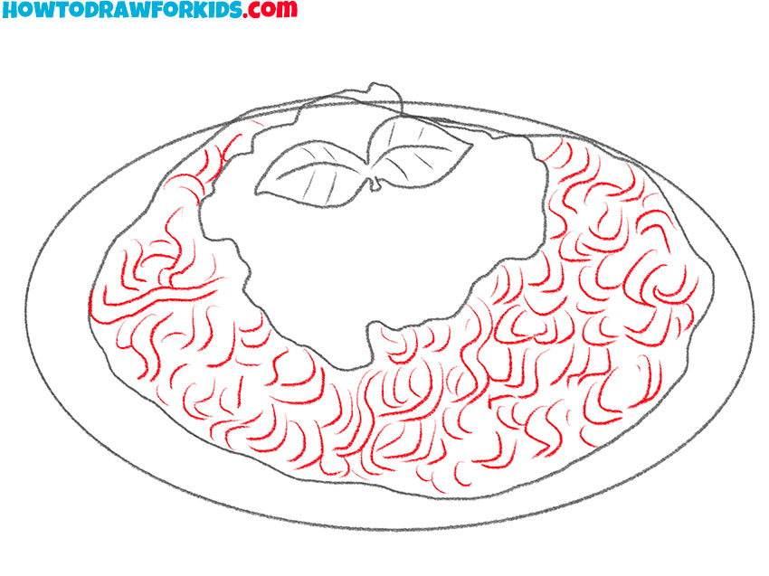spaghetti drawing for kids