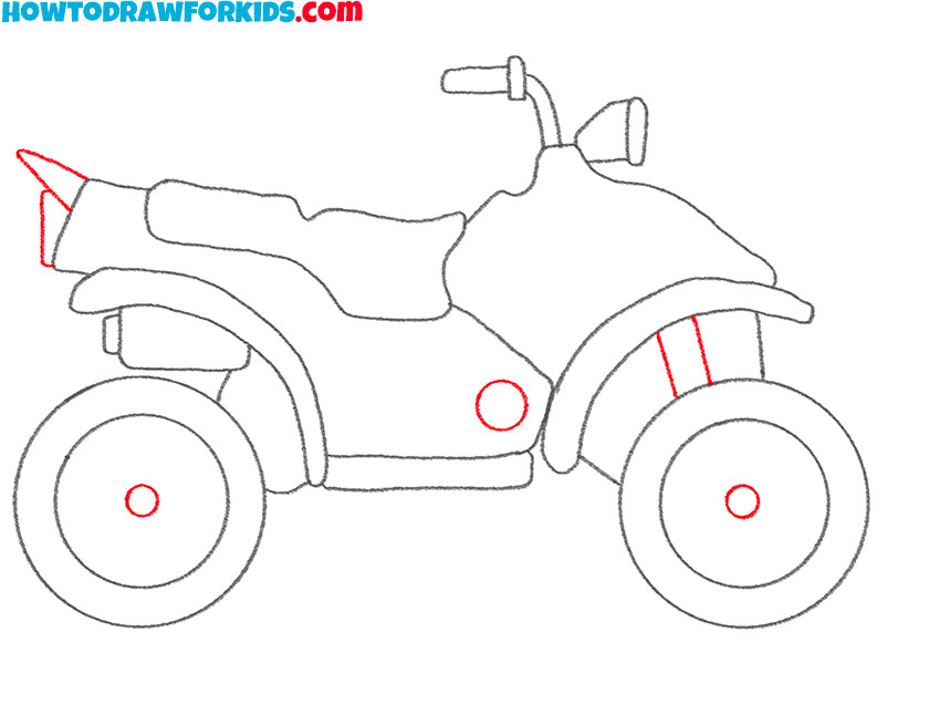 how to draw a four wheeler easy step by step