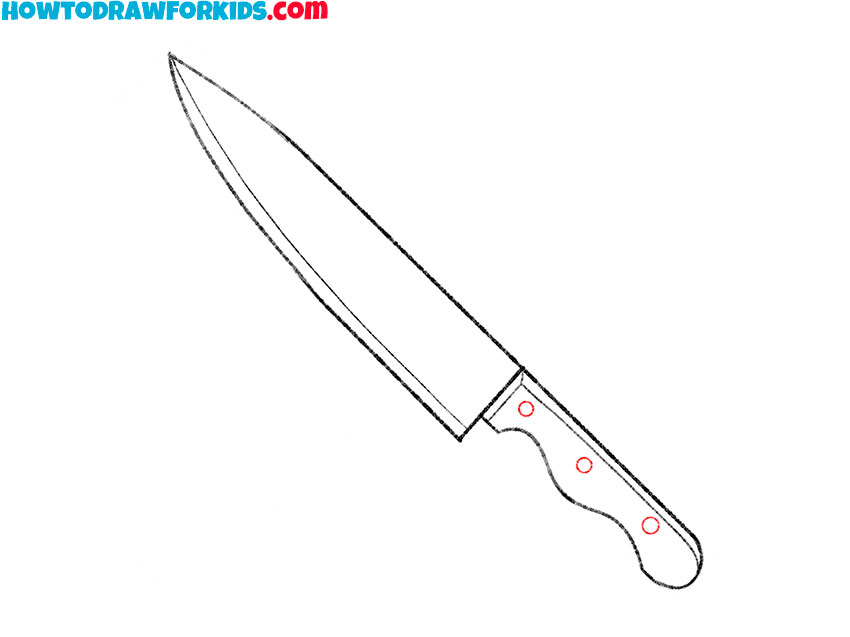 knife drawing for kids
