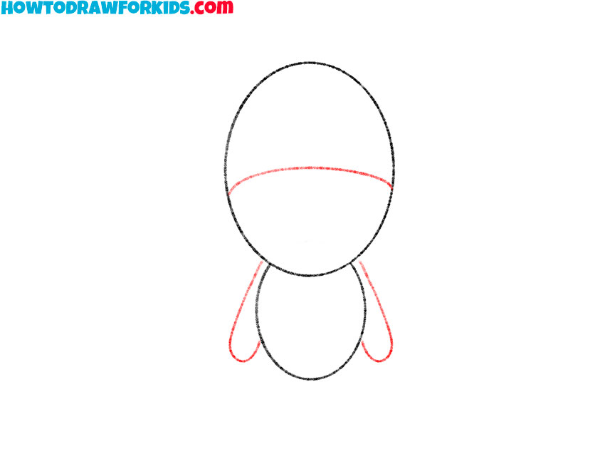 Add the arms and the outline of the helmet