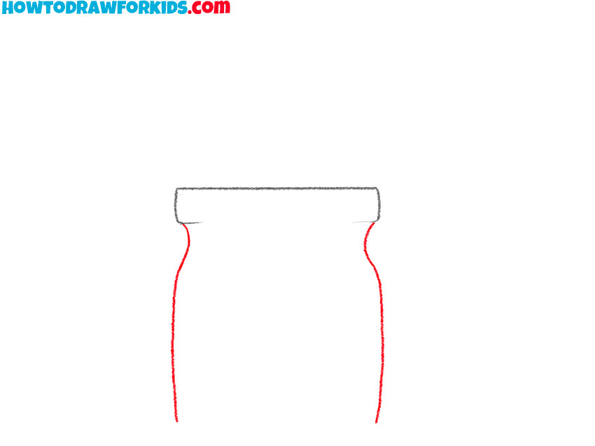 Draw the sides of the jar