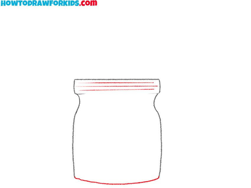 Add the bottom of the jar and detail the top