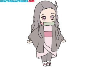How to Draw Nezuko - Easy Drawing Tutorial For Kids