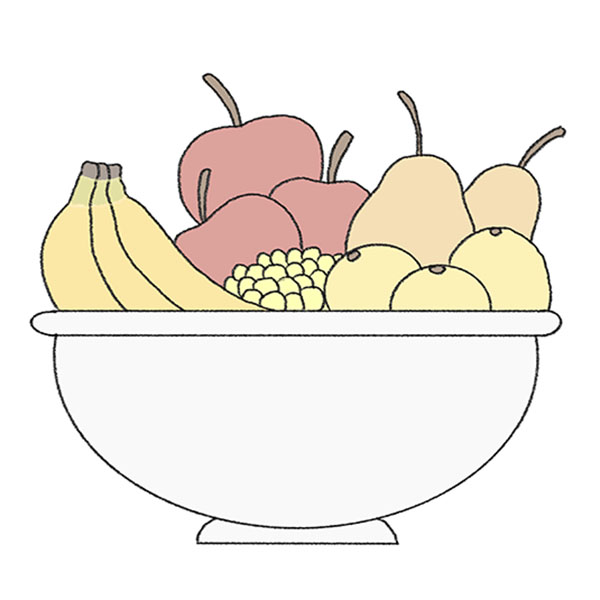 How to Draw a Fruit Bowl