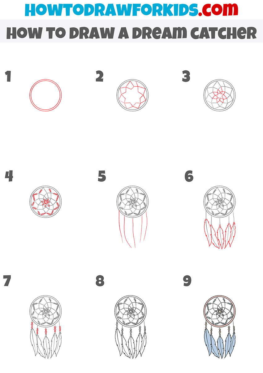 How To Draw A Dream Catcher 