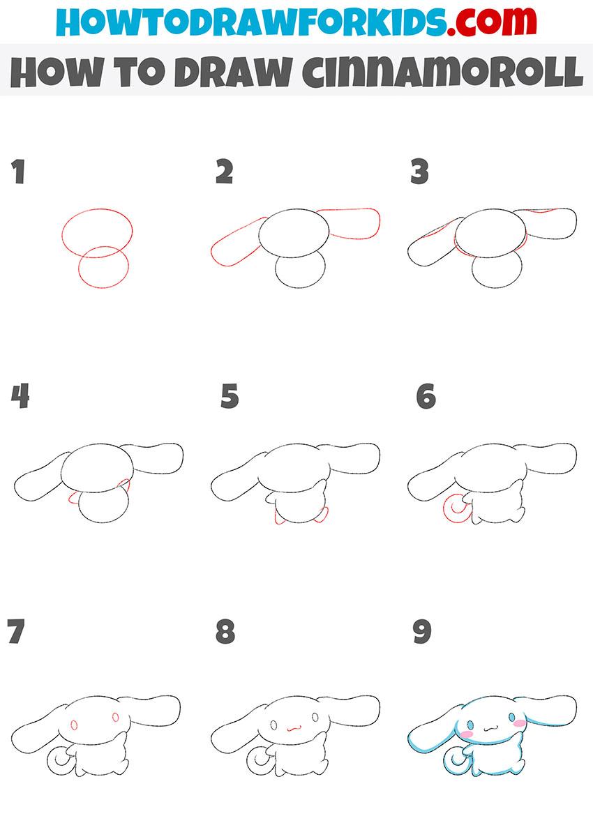 how to draw cinnamoroll step by step