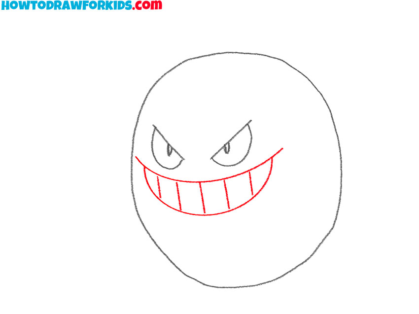 how to draw gengar easy