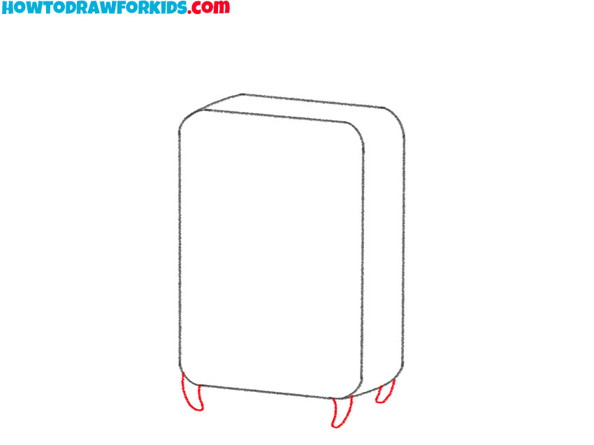 how to draw a suitcase step by step easy