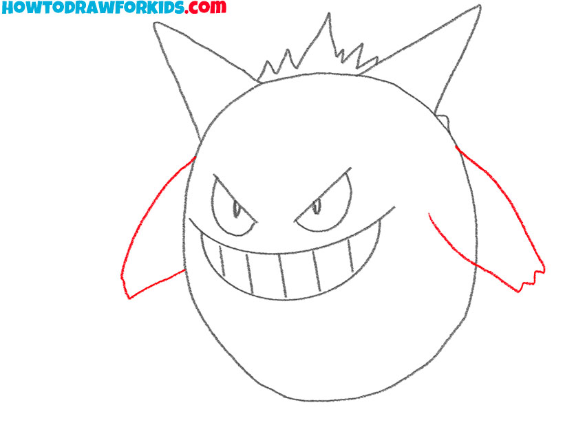 how to draw pokemon gengar easy