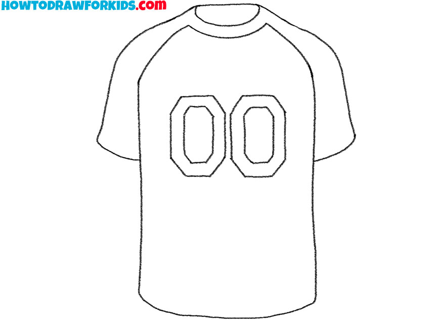 easy jersey drawing for kids