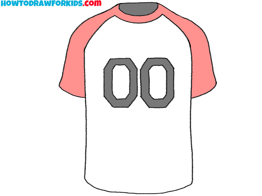 how to draw a jersey easy