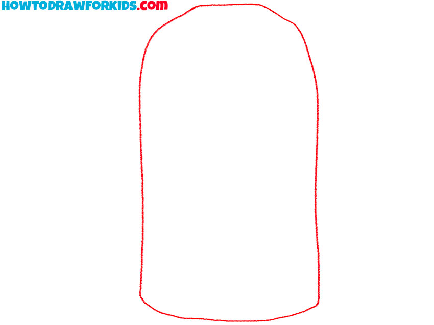 Draw the basic outline of the jersey