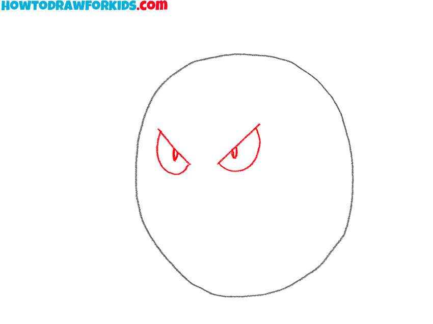 Draw Gengar’s eyes