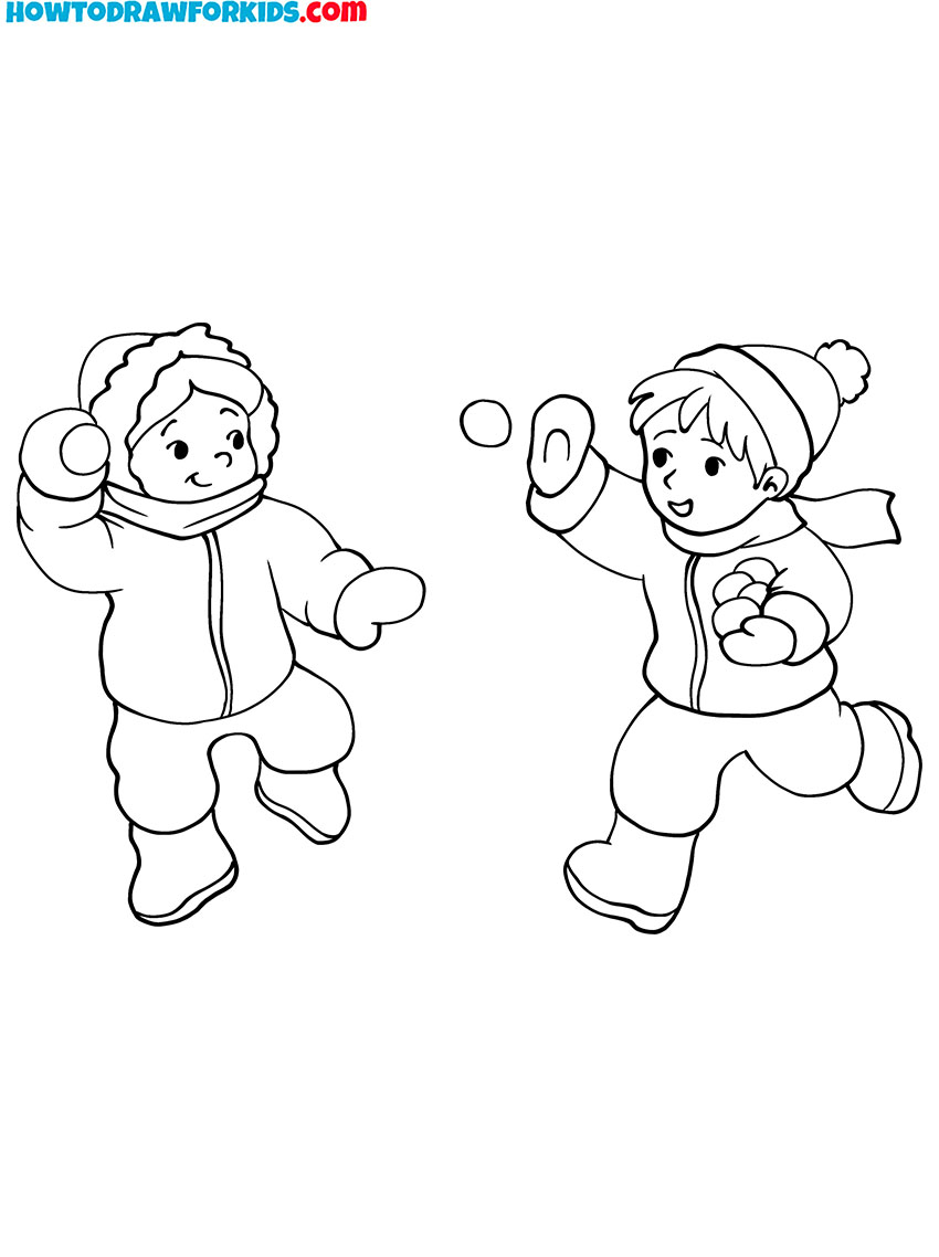 happy winter coloring pages