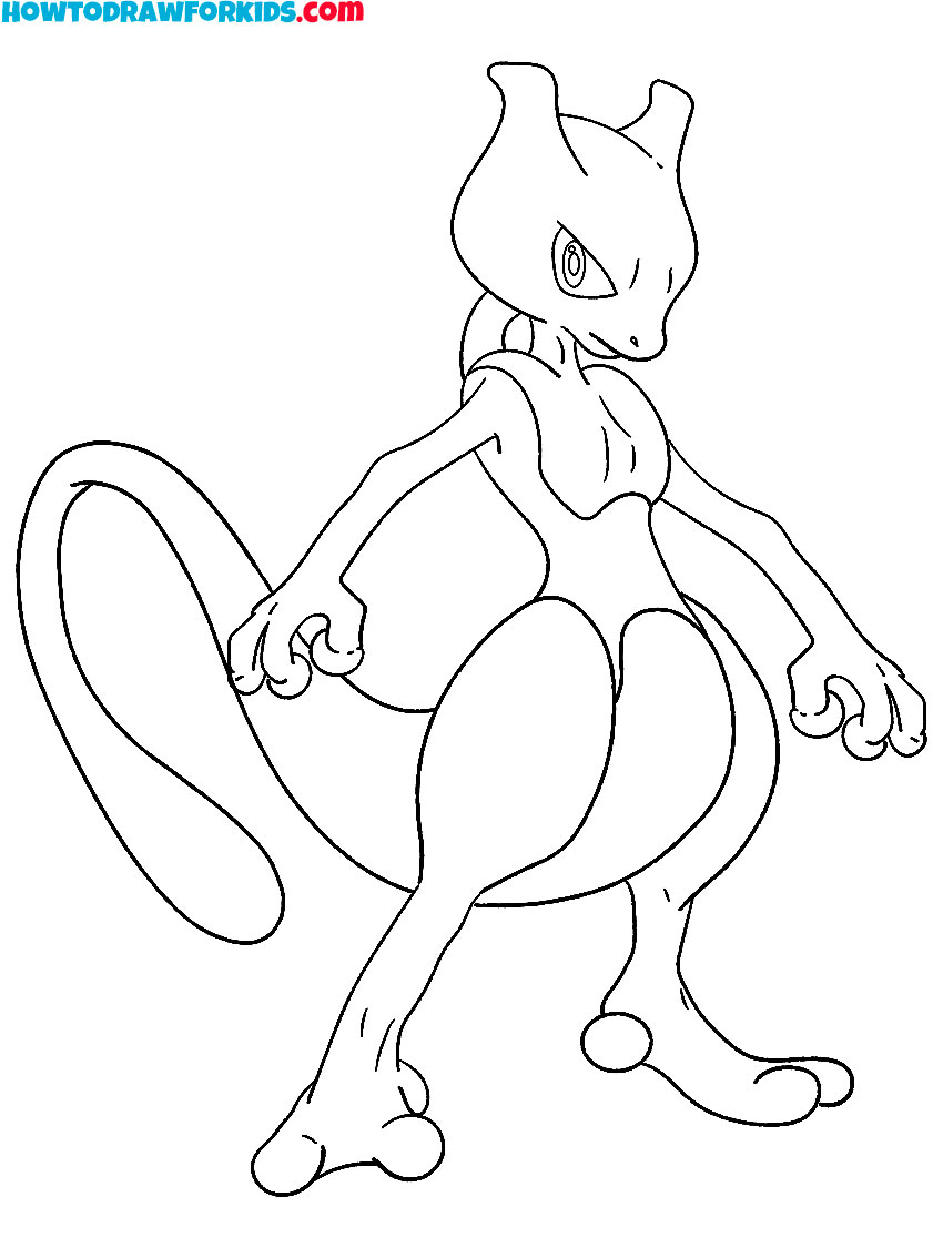 Mewtwo pokemon coloring pages