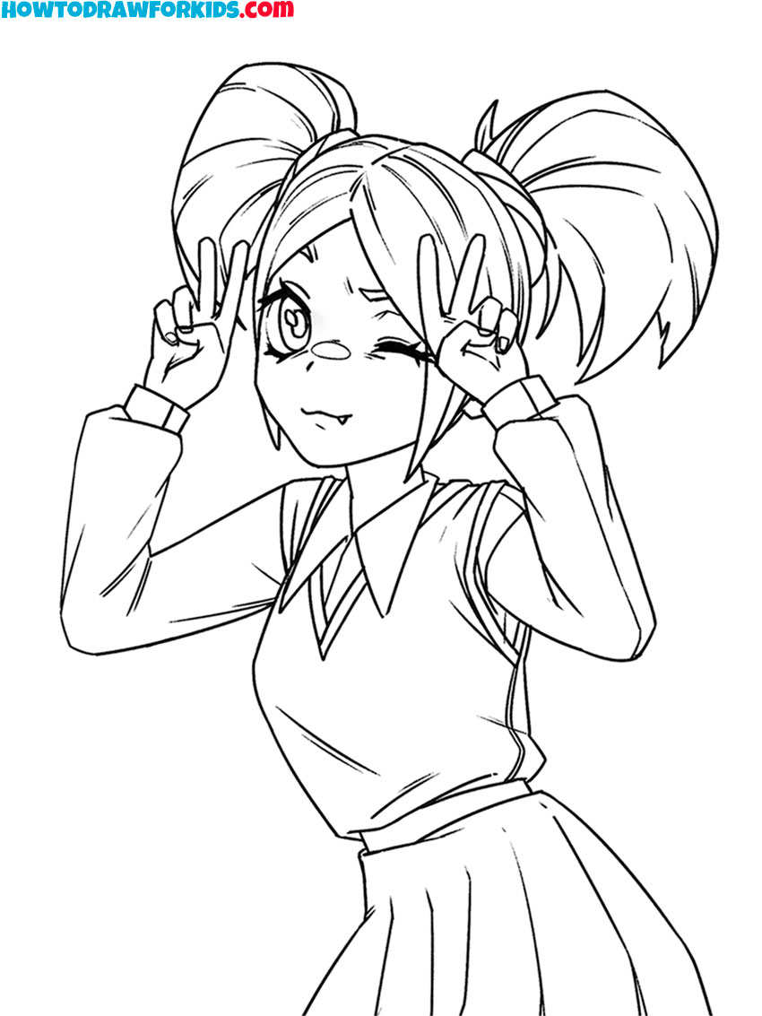 anime coloring pages cute