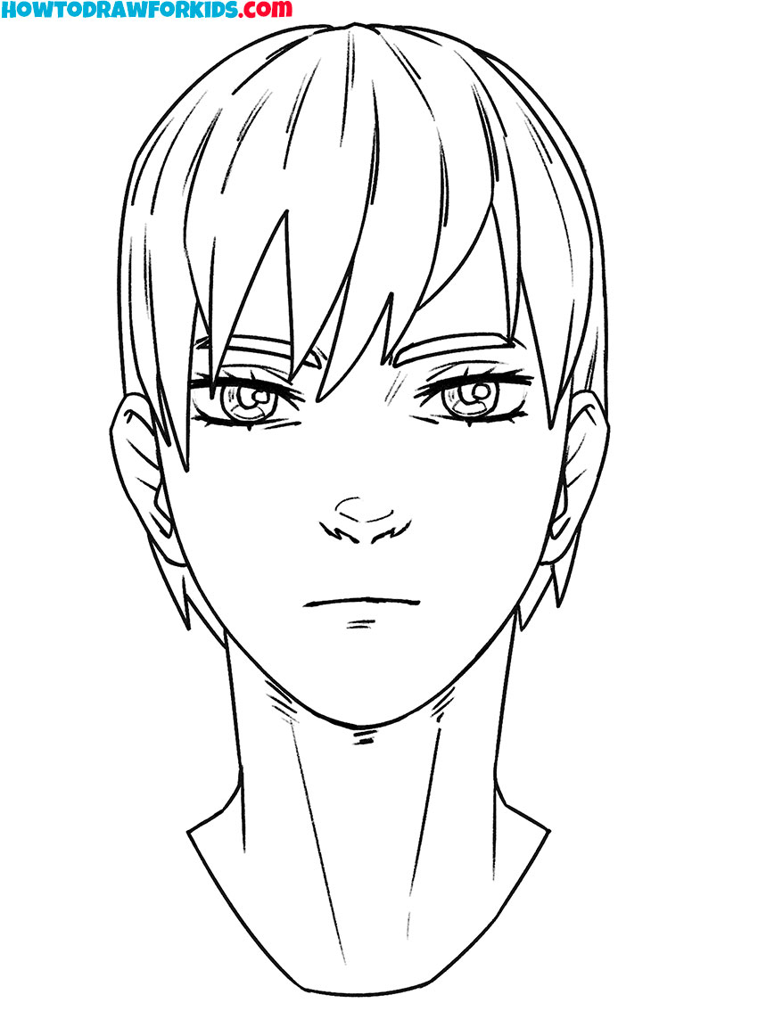 anime face coloring page