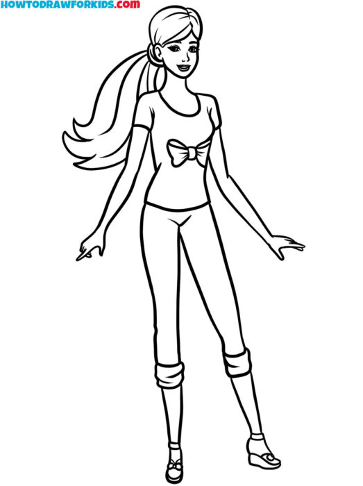 barbie coloring pages easy