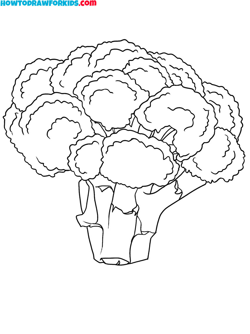 broccoli vegetables coloring pages