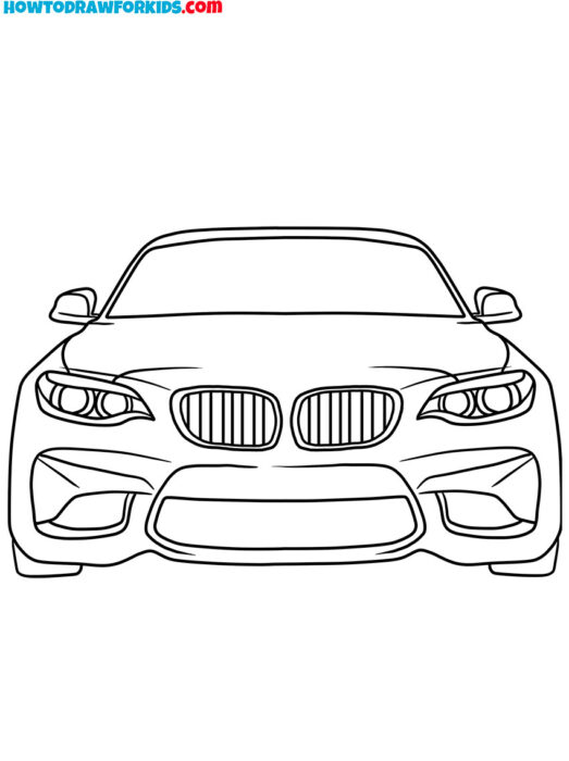 car front view printables