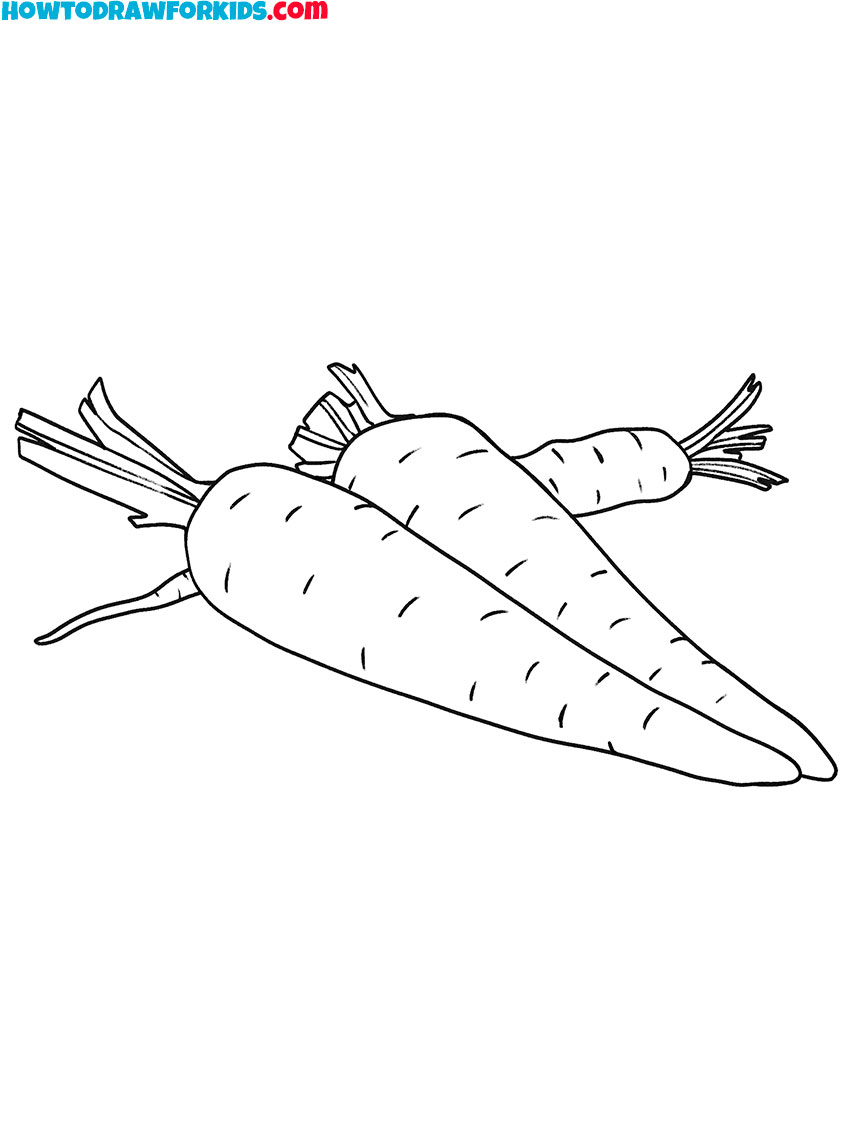 carrots vegetables coloring pages