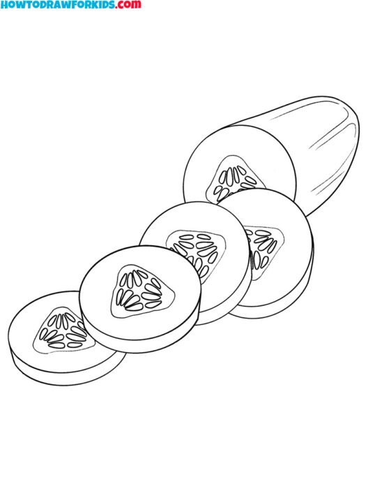 cucumber vegetables coloring pages