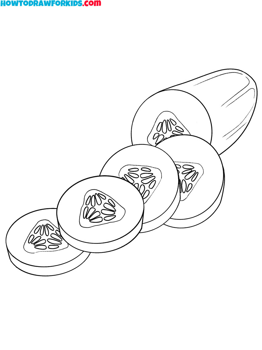 cucumber vegetables coloring pages