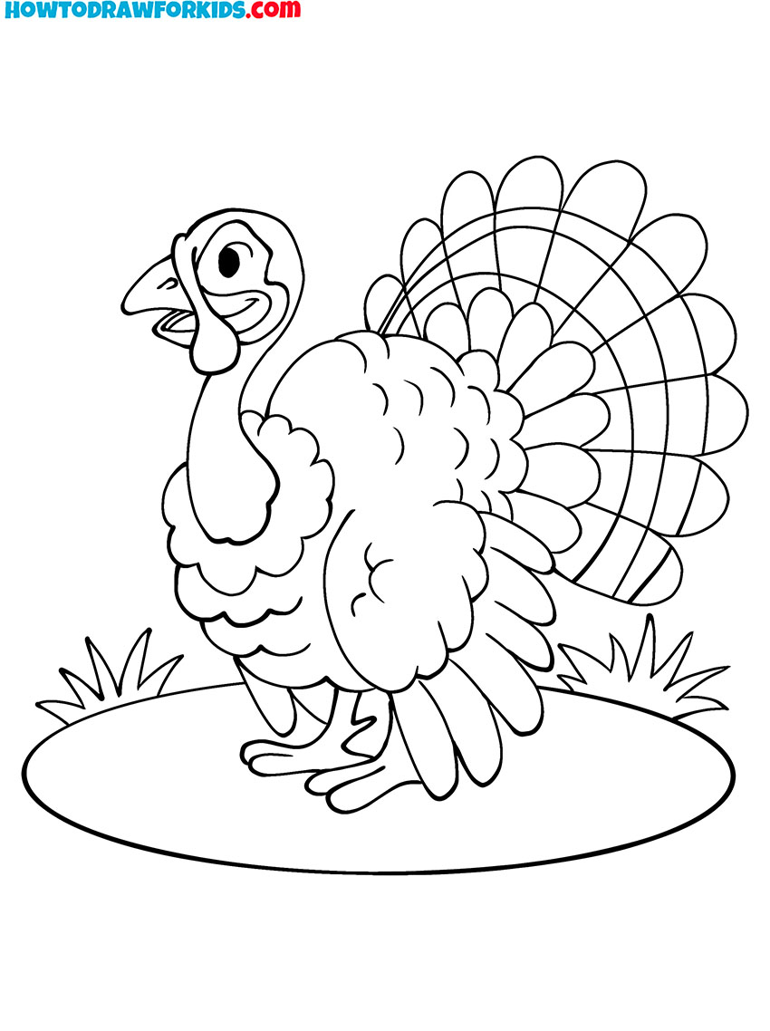 detailed turkey coloring pages