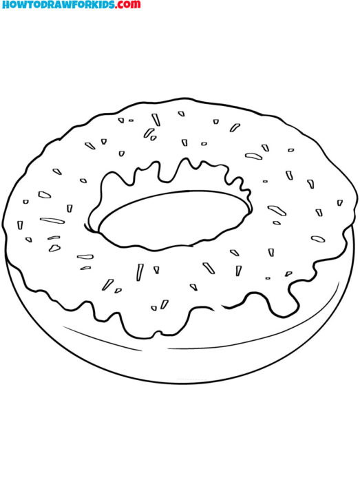 donut food coloring pages printable pdf