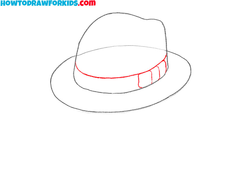 Indiana Jones hat band drawing.