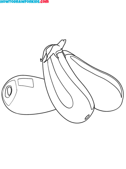 eggplant vegetables coloring pages