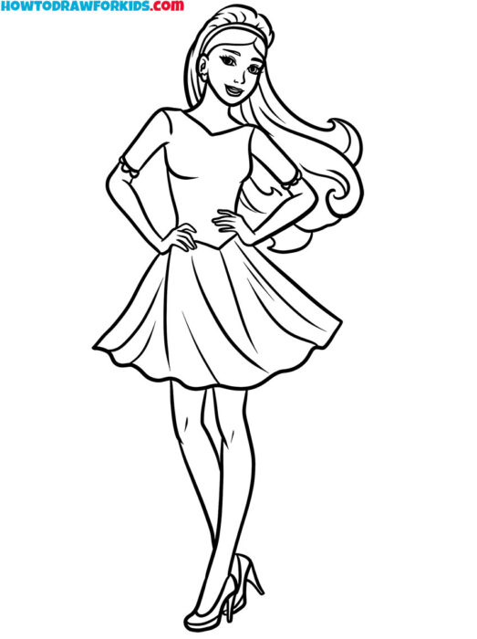 fashion barbie coloring pages