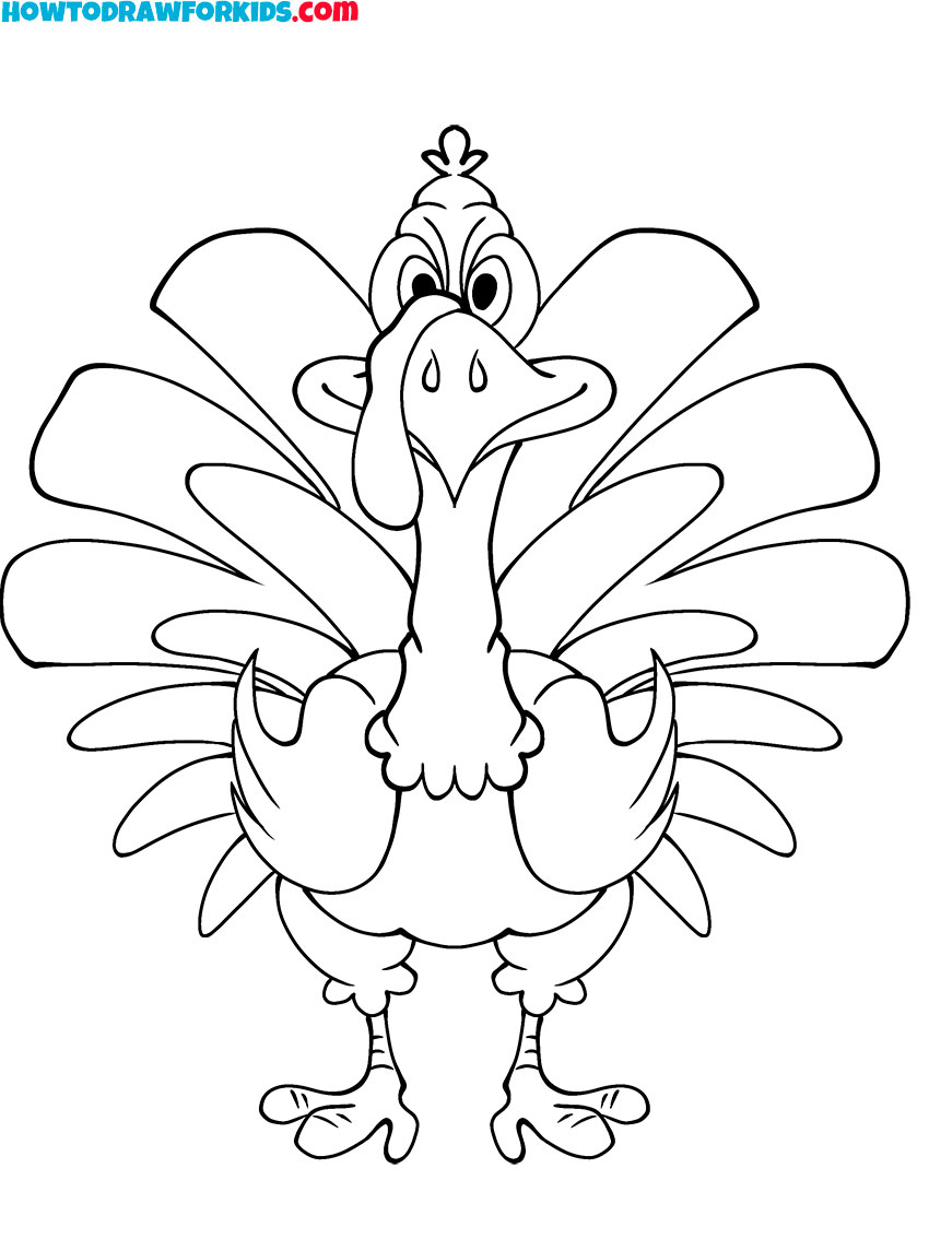 free coloring pages of a turkey