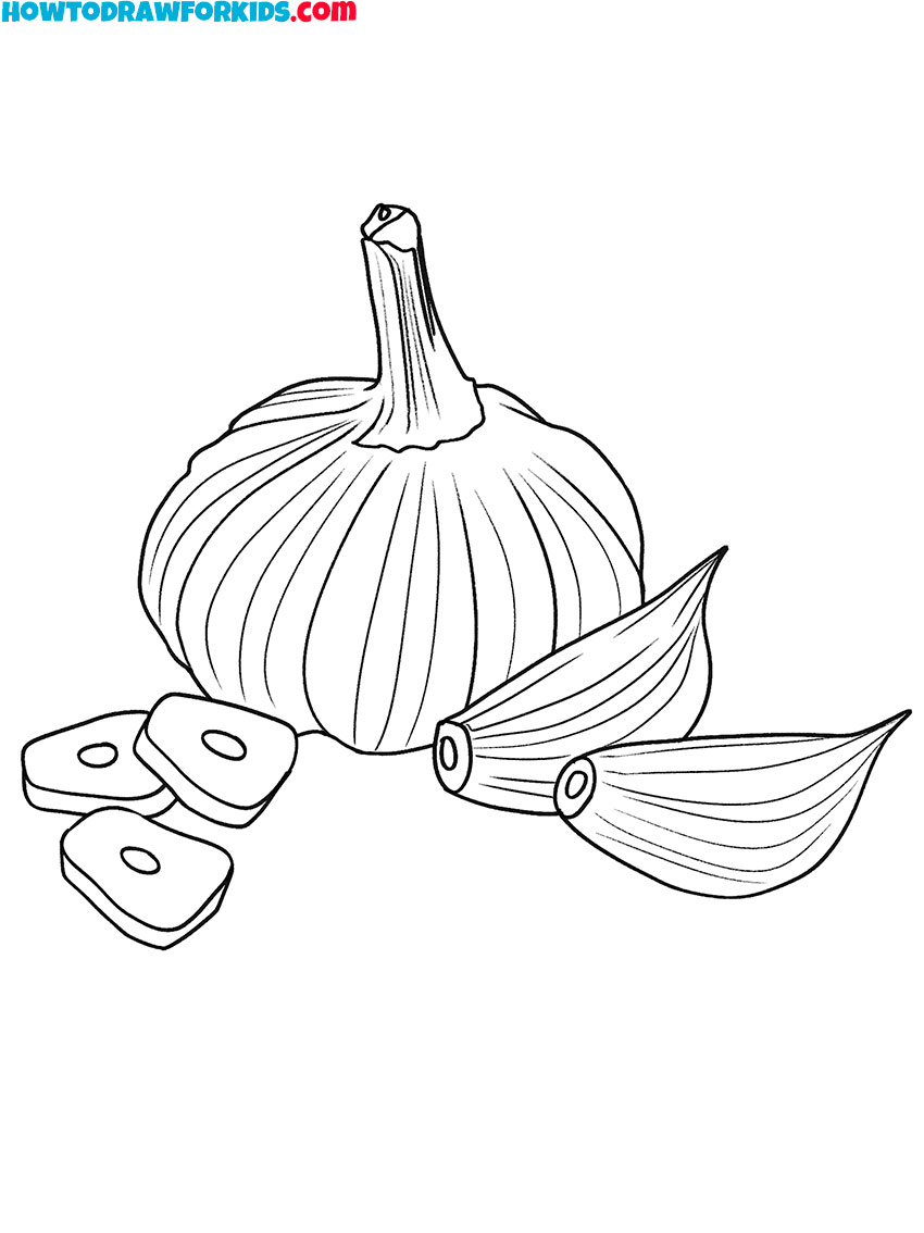 garlic vegetables coloring pages