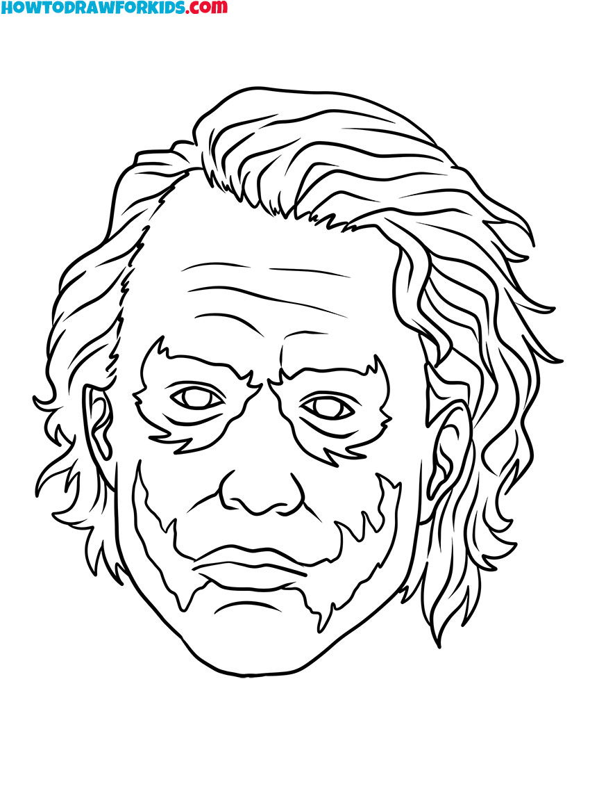 joker Face Coloring Page
