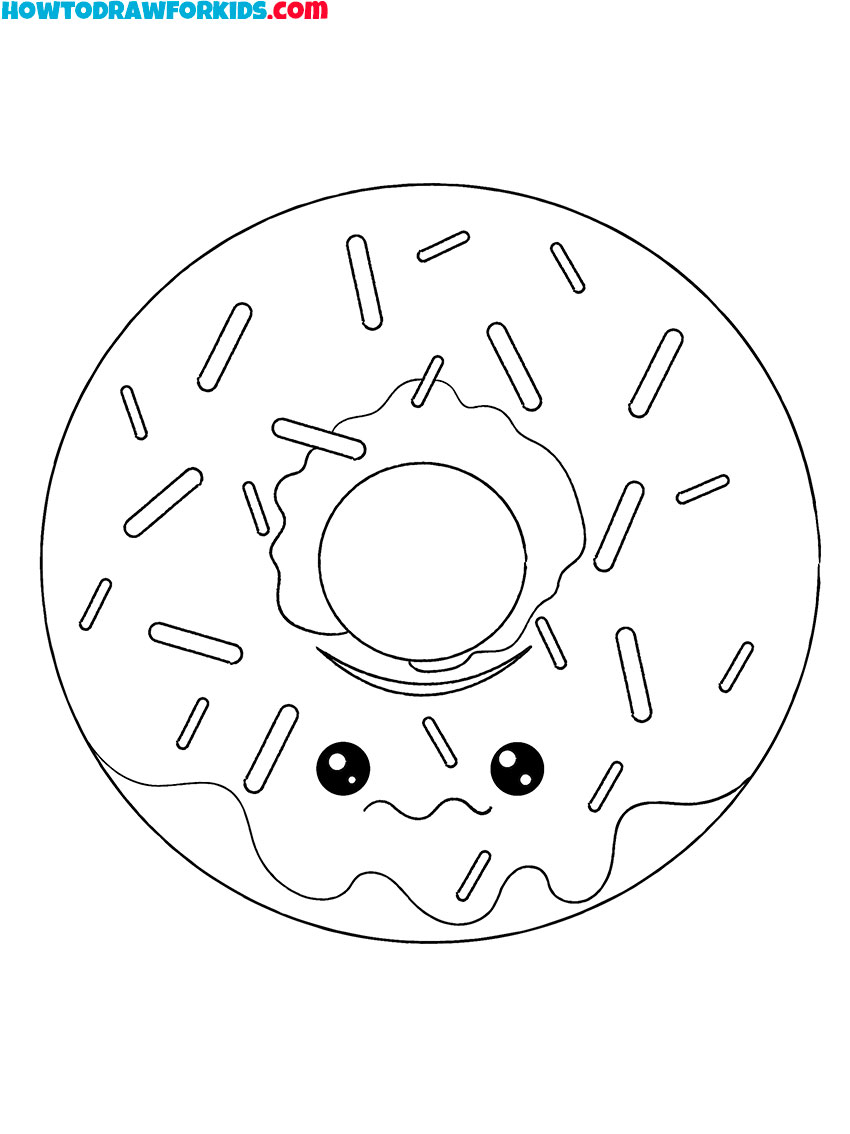 kawaii donut coloring sheet printable