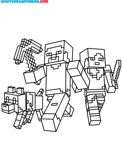minecraft colorings pages PDF