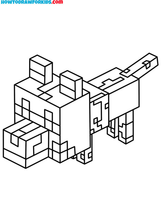 minecraft wolf coloring page